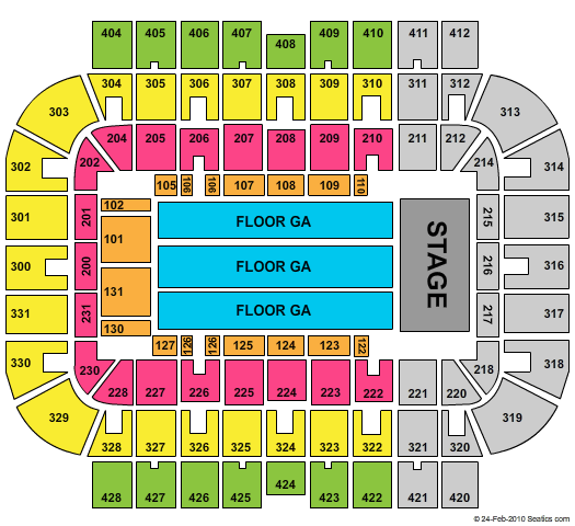 UWM Panther Arena Daughtry Seating Chart